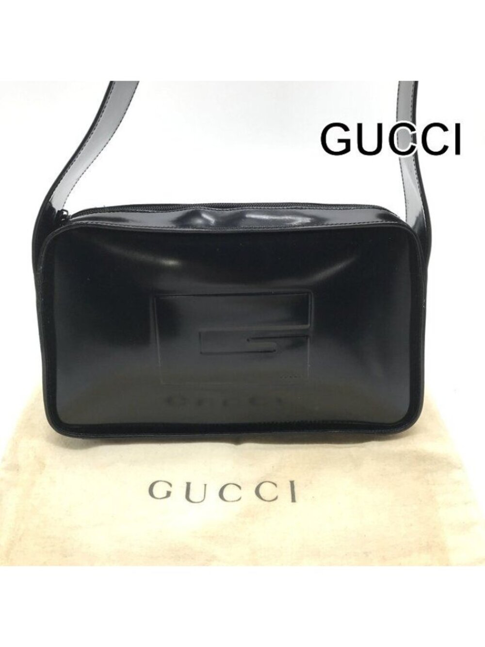 Gucci Patent Leather Tom Ford Era Bag Black Bag